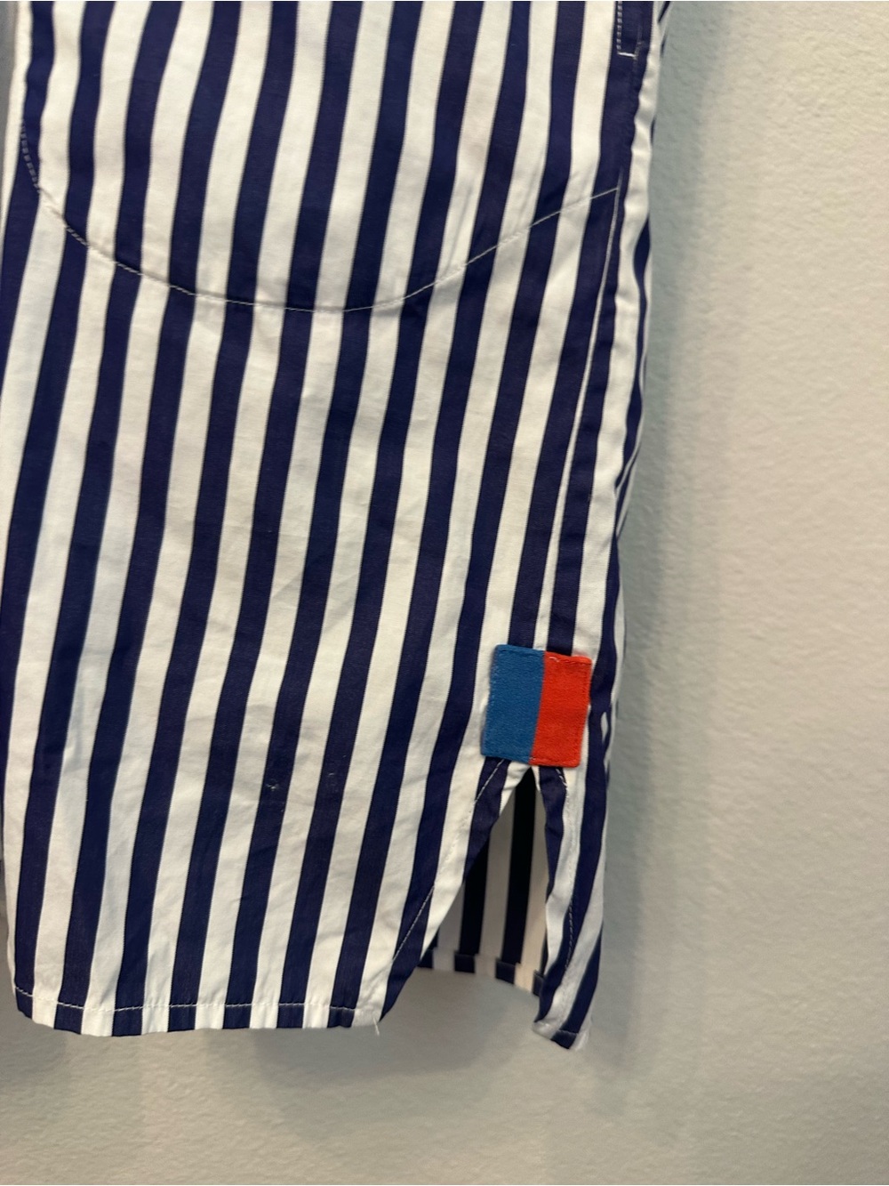 KULE The Izzy Navy & White Striped Short-Sleeve Shirt Dress - Picture 5 of 9